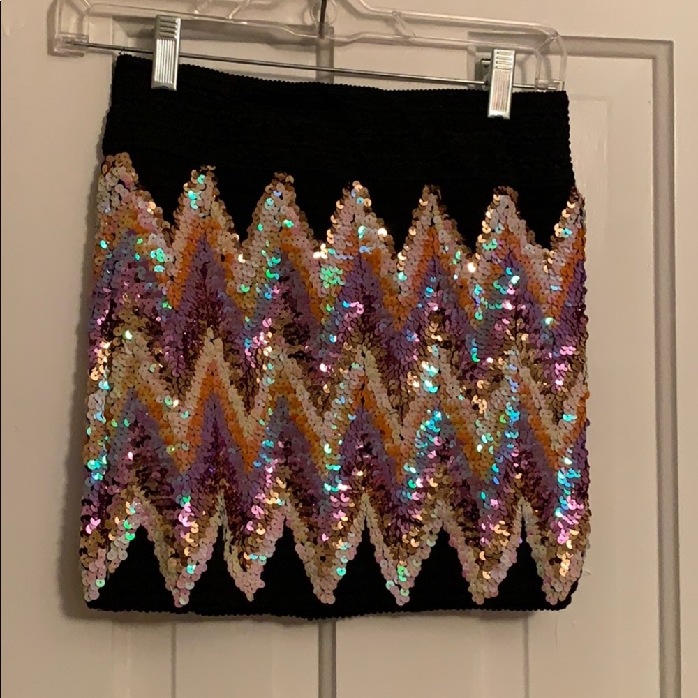 The Classic Brand-mini sequence elastic skirt